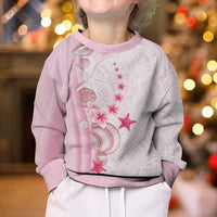 Pink Plumeria Sea Shell Kid Ugly Christmas Sweater Starfish Polynesian Pattern LT01 - Polynesian Pride