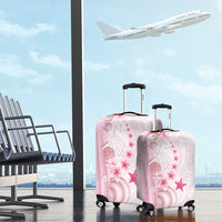 Pink Plumeria Sea Shell Luggage Cover Starfish Polynesian Pattern LT01 - Polynesian Pride