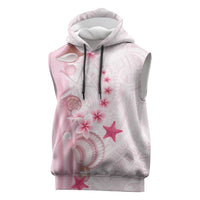 Pink Plumeria Sea Shell Sleeveless Hoodie Starfish Polynesian Pattern LT01 Pink - Polynesian Pride