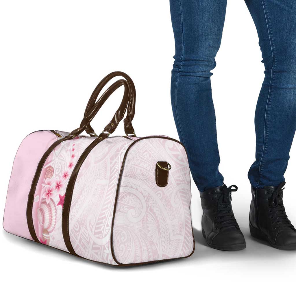 Pink Plumeria Sea Shell Travel Bag Starfish Polynesian Pattern LT01 - Polynesian Pride