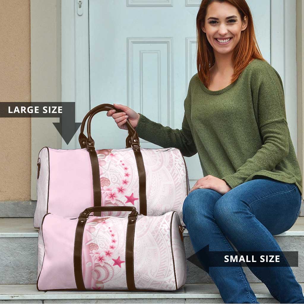 Pink Plumeria Sea Shell Travel Bag Starfish Polynesian Pattern LT01 - Polynesian Pride