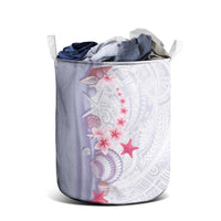Purple Plumeria Sea Shell Laundry Basket Starfish Polynesian Pattern LT01 - Polynesian Pride
