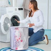 Purple Plumeria Sea Shell Laundry Basket Starfish Polynesian Pattern LT01 - Polynesian Pride