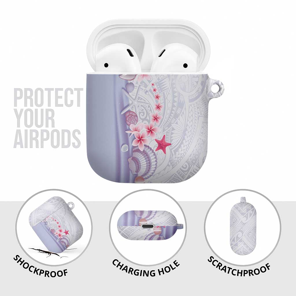 Purple Plumeria Sea Shell AirPods Case Starfish Polynesian Pattern LT01 - Polynesian Pride