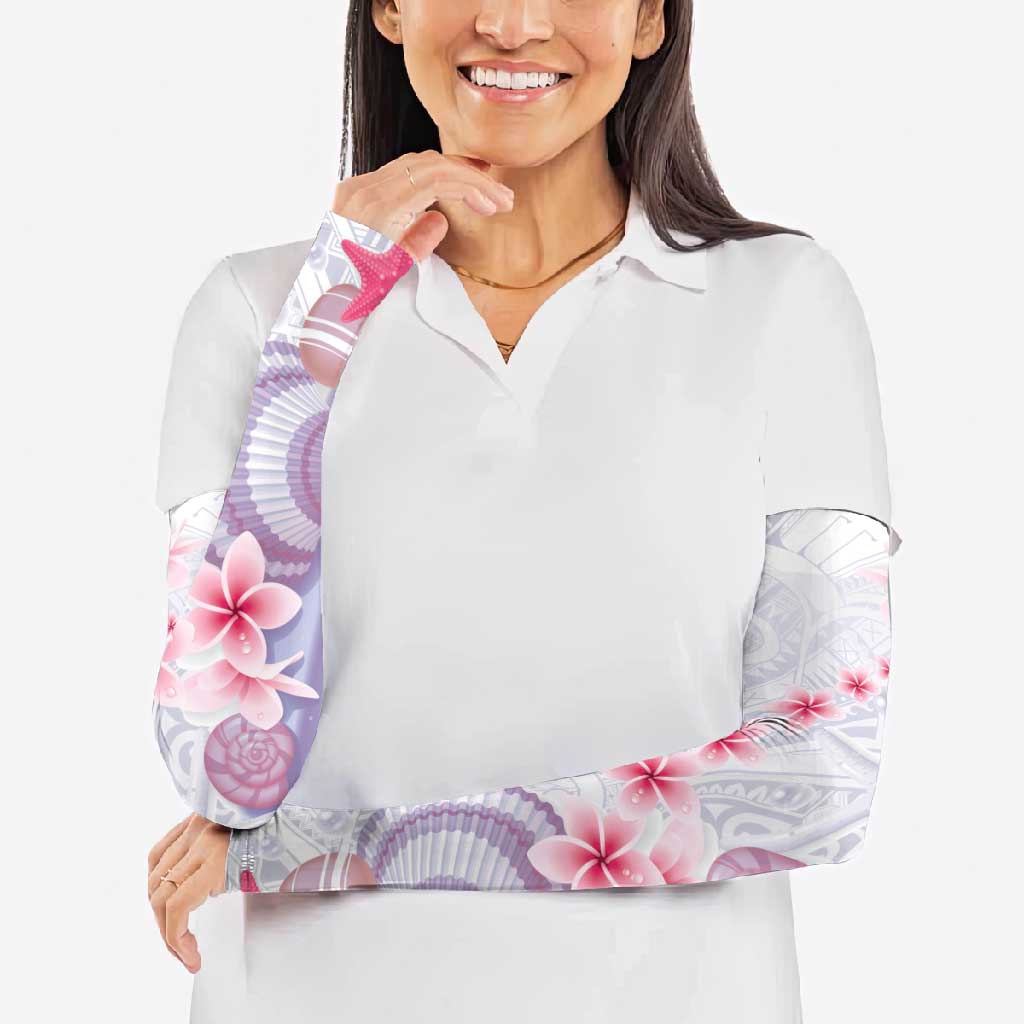 Purple Plumeria Sea Shell Arm Sleeves Starfish Polynesian Pattern LT01 - Polynesian Pride