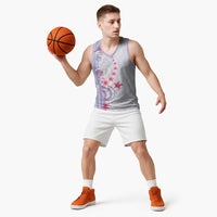 Purple Plumeria Sea Shell Basketball Jersey Starfish Polynesian Pattern LT01 - Polynesian Pride