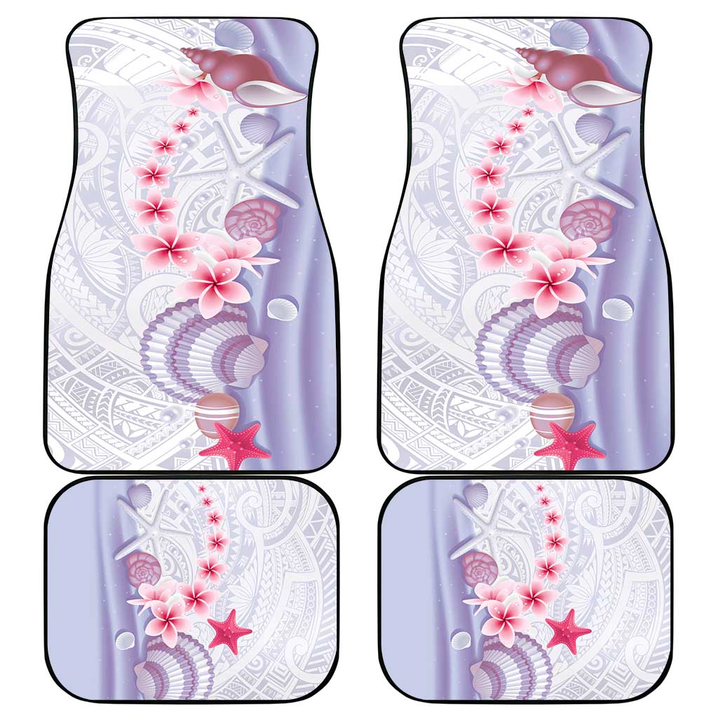 Purple Plumeria Sea Shell Car Mats Starfish Polynesian Pattern LT01 - Polynesian Pride