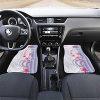 Purple Plumeria Sea Shell Car Mats Starfish Polynesian Pattern LT01 Set 2pcs - Front Purple - Polynesian Pride