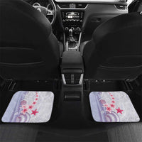Purple Plumeria Sea Shell Car Mats Starfish Polynesian Pattern LT01 Set 2pcs - Back Purple - Polynesian Pride