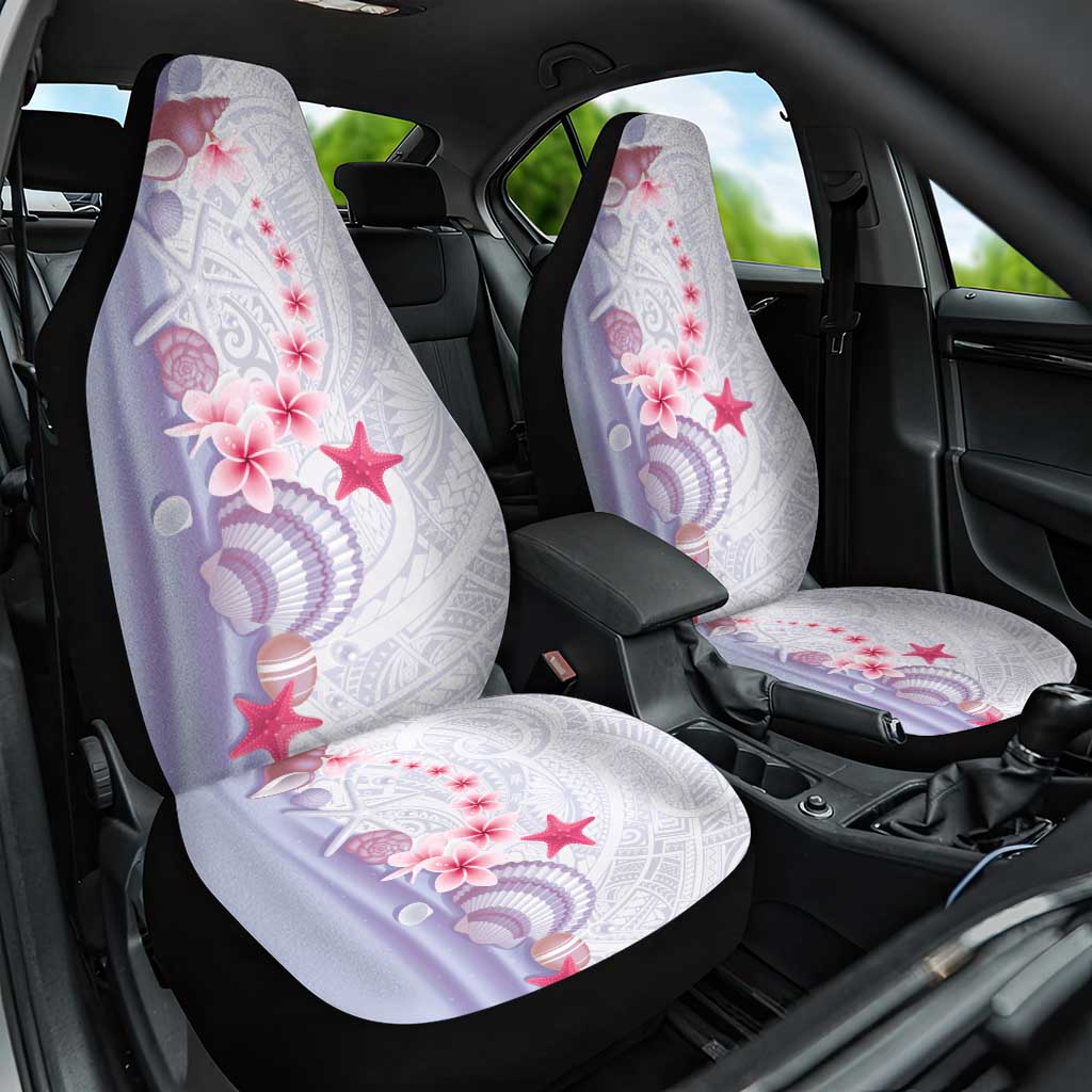 Purple Plumeria Sea Shell Car Seat Cover Starfish Polynesian Pattern LT01 One Size Purple - Polynesian Pride