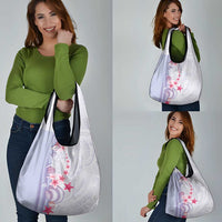 Purple Plumeria Sea Shell Grocery Bag Starfish Polynesian Pattern LT01 - Polynesian Pride
