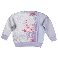 Purple Plumeria Sea Shell Kid Ugly Christmas Sweater Starfish Polynesian Pattern LT01 - Polynesian Pride
