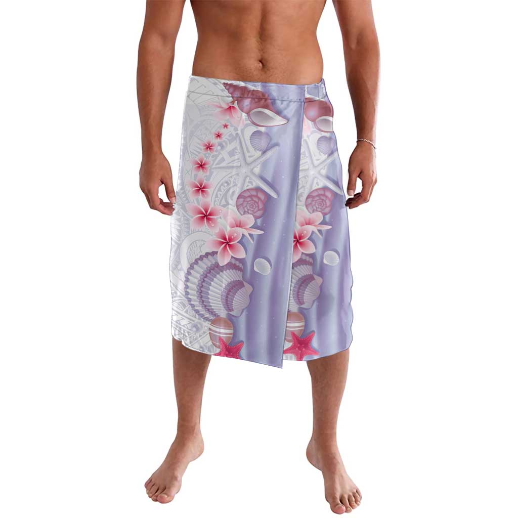 Purple Plumeria Sea Shell Lavalava Starfish Polynesian Pattern - Polynesian Pride