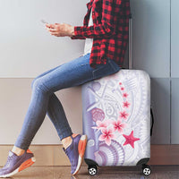 Purple Plumeria Sea Shell Luggage Cover Starfish Polynesian Pattern LT01 - Polynesian Pride