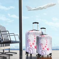 Purple Plumeria Sea Shell Luggage Cover Starfish Polynesian Pattern LT01 - Polynesian Pride