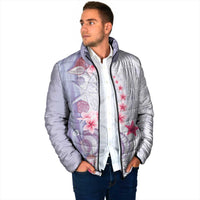 Purple Plumeria Sea Shell Padded Jacket Starfish Polynesian Pattern LT01 - Polynesian Pride
