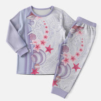 Purple Plumeria Sea Shell Christmas Pajama Set Starfish Polynesian Pattern LT01 Men Purple - Polynesian Pride