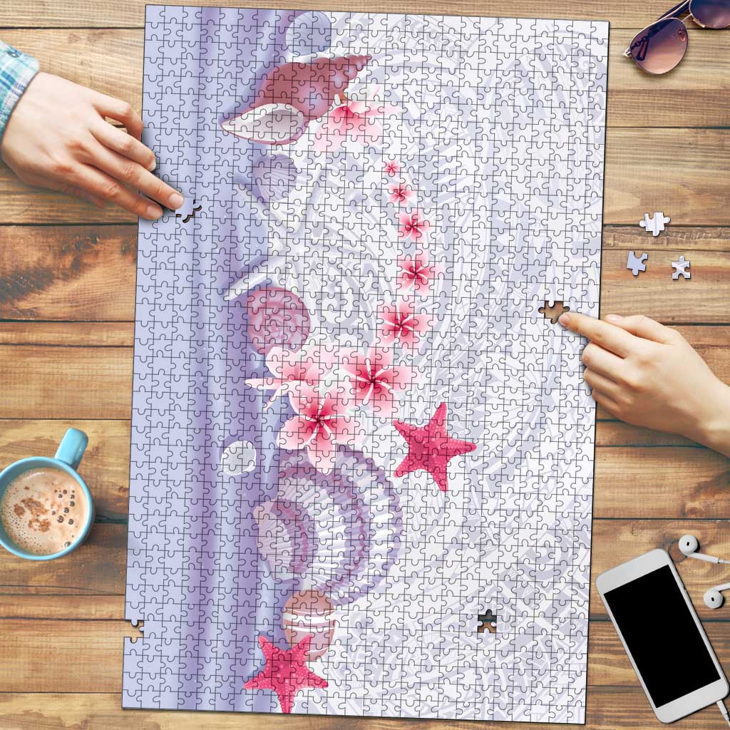 Purple Plumeria Sea Shell Puzzle Starfish Polynesian Pattern LT01 Purple - Polynesian Pride