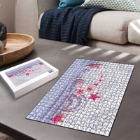 Purple Plumeria Sea Shell Puzzle Starfish Polynesian Pattern LT01 - Polynesian Pride