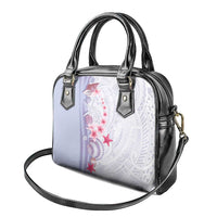 Purple Plumeria Sea Shell Shoulder Handbag Starfish Polynesian Pattern LT01 - Polynesian Pride