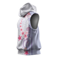 Purple Plumeria Sea Shell Sleeveless Hoodie Starfish Polynesian Pattern LT01 - Polynesian Pride