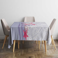 Purple Plumeria Sea Shell Tablecloth Starfish Polynesian Pattern LT01 - Polynesian Pride