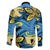 Plumeria Polynesian Pattern Family Matching Off The Shoulder Long Sleeve Dress and Hawaiian Shirt Unique Fantasy Blue Yellow