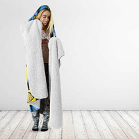 Plumeria Polynesian Pattern Hooded Blanket Unique Fantasy Blue Yellow LT01 - Polynesian Pride