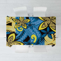 Plumeria Polynesian Pattern Tablecloth Unique Fantasy Blue Yellow LT01 Blue - Polynesian Pride