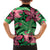 Plumeria Polynesian Pattern Family Matching Off Shoulder Short Dress and Hawaiian Shirt Unique Fantasy Green Pink