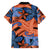 Plumeria Polynesian Pattern Family Matching Off Shoulder Short Dress and Hawaiian Shirt Unique Fantasy Orange Blue