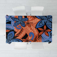 Plumeria Polynesian Pattern Tablecloth Unique Fantasy Orange Blue LT01 Orange - Polynesian Pride