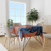 Plumeria Polynesian Pattern Tablecloth Unique Fantasy Orange Blue LT01 - Polynesian Pride
