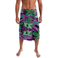Plumeria Polynesian Pattern Lavalava Unique Fantasy Purple Green