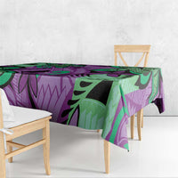 Plumeria Polynesian Pattern Tablecloth Unique Fantasy Purple Green LT01 - Polynesian Pride