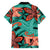 Plumeria Polynesian Pattern Family Matching Off Shoulder Maxi Dress and Hawaiian Shirt Unique Fantasy Teal Orange