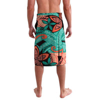 Plumeria Polynesian Pattern Lavalava Unique Fantasy Teal Orange