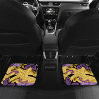 Plumeria Polynesian Pattern Car Mats Unique Fantasy Yellow Purple LT01 Set 2pcs - Back Yellow - Polynesian Pride