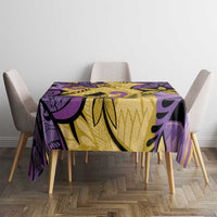 Plumeria Polynesian Pattern Tablecloth Unique Fantasy Yellow Purple LT01 - Polynesian Pride