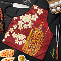 Hawaii King Kamehameha Apron Plumeria Lauhala Pattern