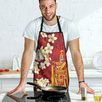 Hawaii King Kamehameha Apron Plumeria Lauhala Pattern