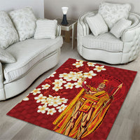 Hawaii King Kamehameha Area Rug Plumeria Lauhala Pattern LT01 - Polynesian Pride