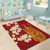 Hawaii King Kamehameha Area Rug Plumeria Lauhala Pattern LT01 - Polynesian Pride
