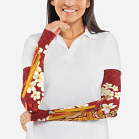 Hawaii King Kamehameha Arm Sleeves Plumeria Lauhala Pattern LT01 - Polynesian Pride