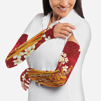 Hawaii King Kamehameha Arm Sleeves Plumeria Lauhala Pattern LT01 - Polynesian Pride