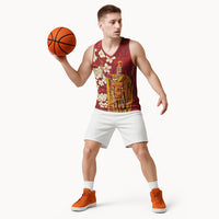 Hawaii King Kamehameha Basketball Jersey Plumeria Lauhala Pattern LT01 - Polynesian Pride