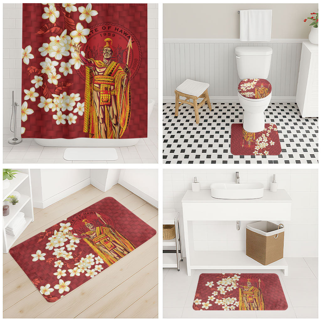Hawaii King Kamehameha Bathroom Set Plumeria Lauhala Pattern LT01 - Polynesian Pride
