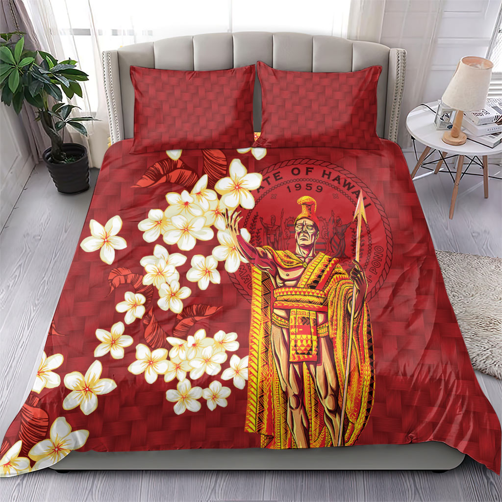Hawaii King Kamehameha Bedding Set Plumeria Lauhala Pattern LT01 - Polynesian Pride