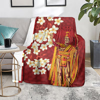 Hawaii King Kamehameha Blanket Plumeria Lauhala Pattern LT01 - Polynesian Pride