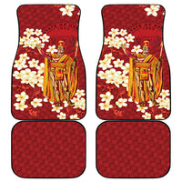 Hawaii King Kamehameha Car Mats Plumeria Lauhala Pattern LT01 - Polynesian Pride